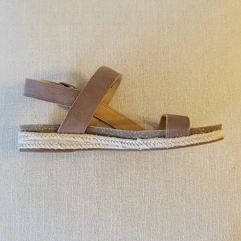 Lucky Brand Gadine Leather Jute Sandals - Picture 4 of 14
